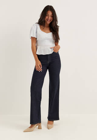 High Straight Leg Jeans