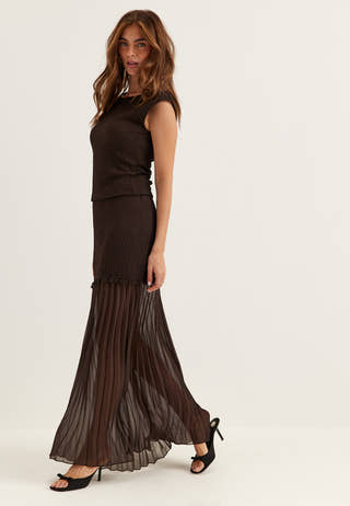 Strucure Combined Maxi Skirt