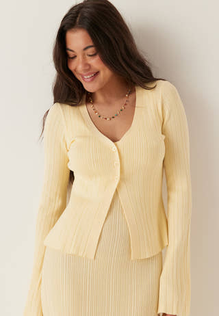 Knitted V-neck Dress
