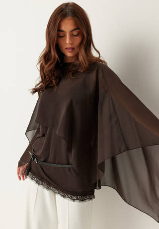 Sheer Chiffon Cape