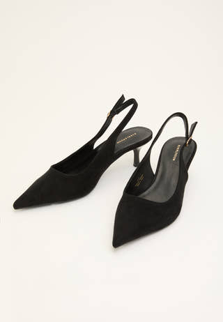 Pointy Slingback Black