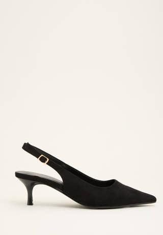Pointy Slingback Black