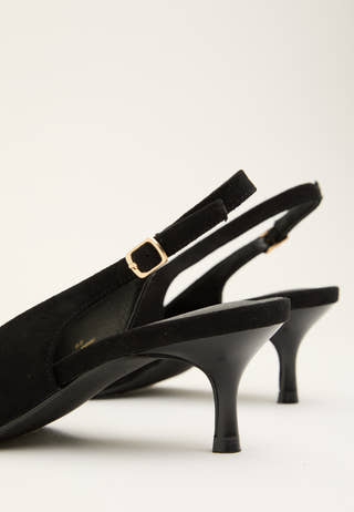 Pointy Slingback Black