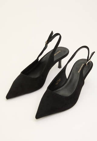 Pointy Slingback Black