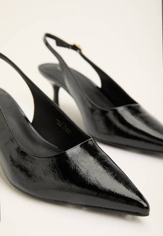 Pointy Slingback Black