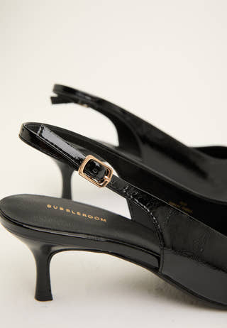 Pointy Slingback Black
