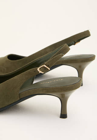 Pointy Slingback Green
