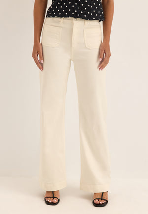Front Pocket Jeans White