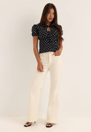 Front Pocket Jeans White