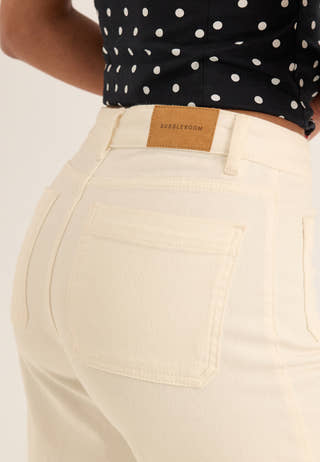 Front Pocket Jeans White