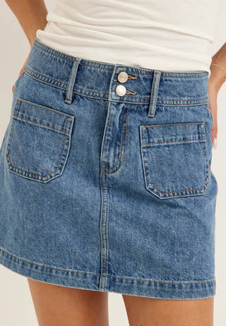 Denim Mini Skirt