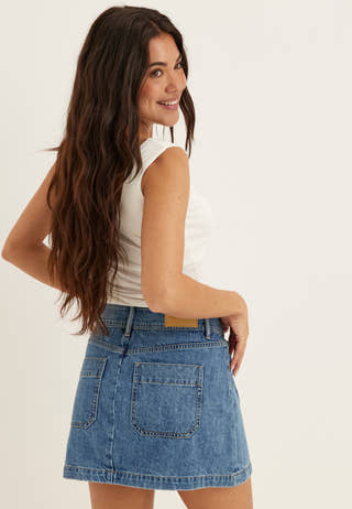 Denim Mini Skirt