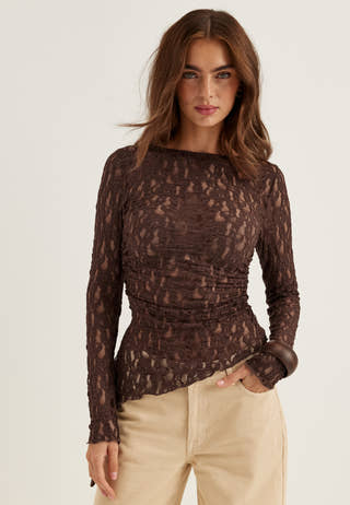 Asymmetric Lace Top