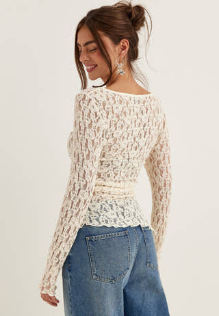 Asymmetric Lace Top
