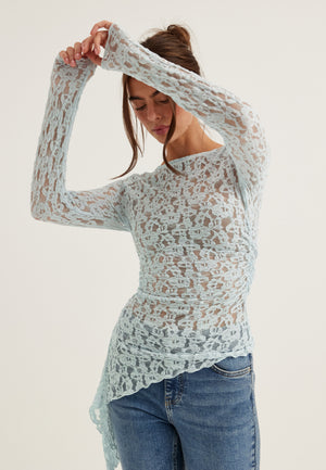 Asymmetric Lace Top