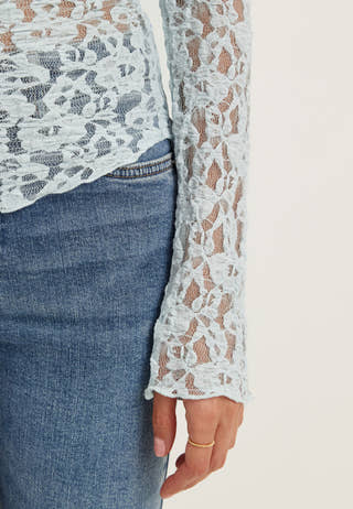 Asymmetric Lace Top