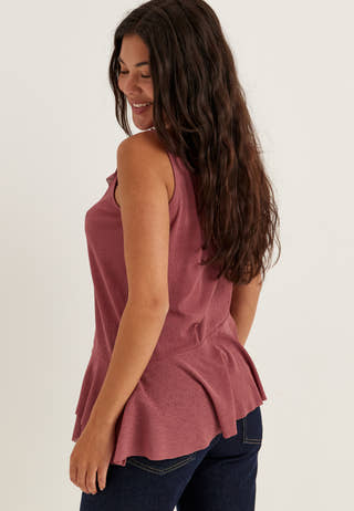 Sleeveless Flounce Top