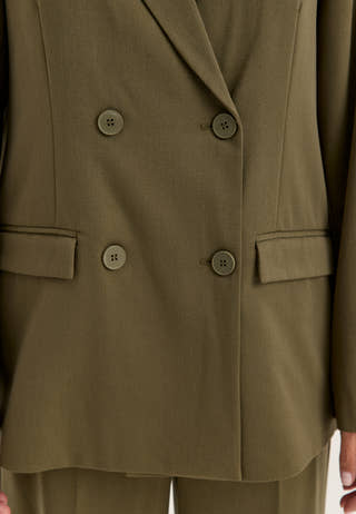 Double Breasted Blazer Green