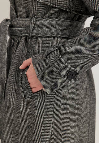 Tweed Trench Coat White