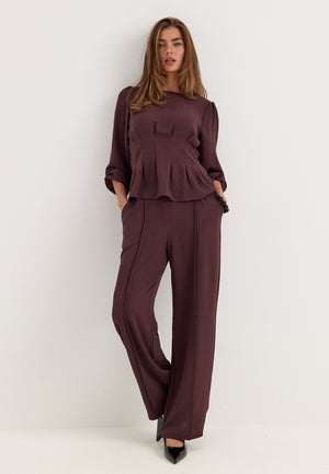 Crepe Front Seam Trousers