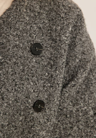 Bouclé Short Jacket Grey
