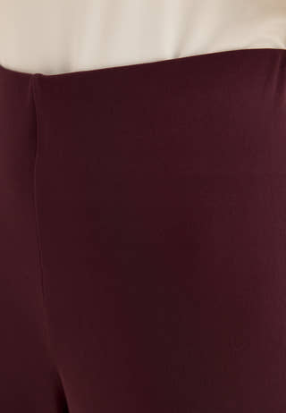 Lace Detail Trousers Red