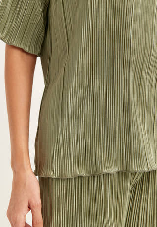 Short Sleeve Pleated Top