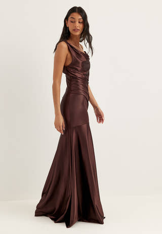 Waterfall Mermaid Soft Stretch Gown Purple