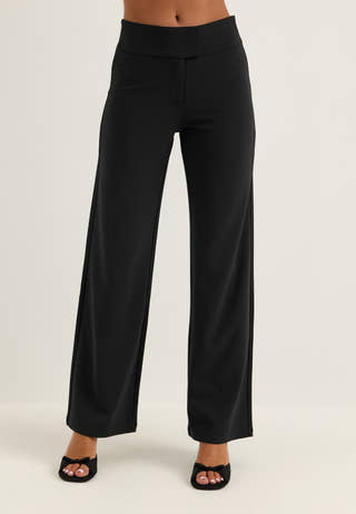 Soft Suit Wide Trousers Black