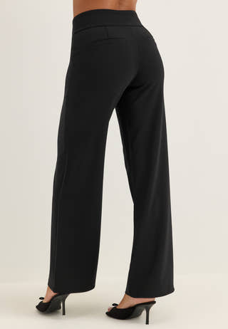 Soft Suit Wide Trousers Black