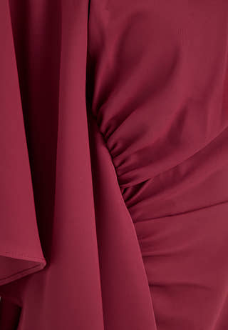 Draped Flounce Gown Pink