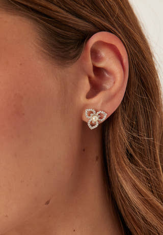 Elise Earrings - Ivory Pearl