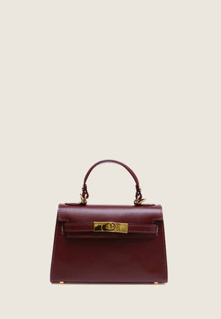 Trento Leather Handbag Red