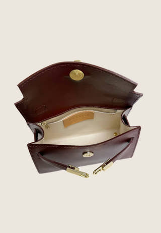 Trento Leather Handbag Red