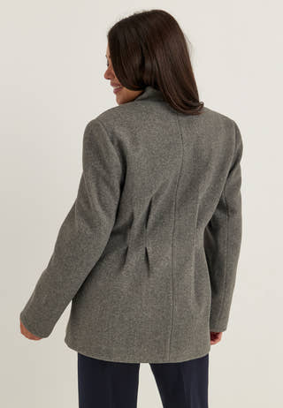 Shaped Short Coat Grey