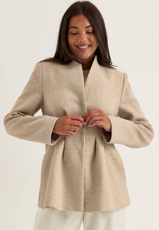 Shaped Short Coat White