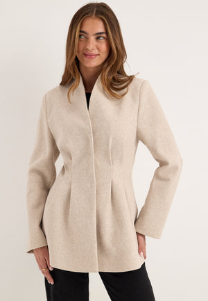 Shaped Short Coat White
