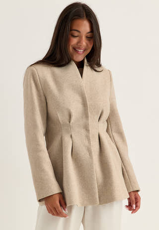 Shaped Short Coat White