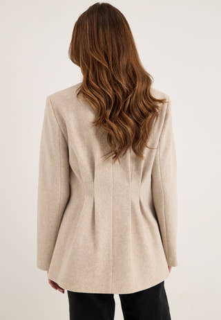 Shaped Short Coat White