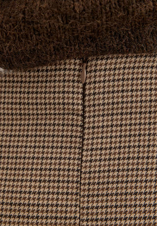 Tailored Check Mini Skirt Patterned