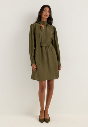 Tie Detail Dress Green