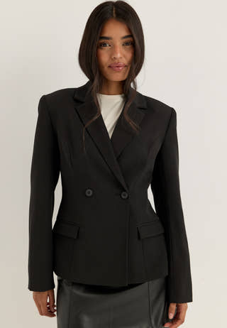 Shaped Blazer Black