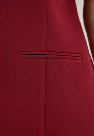 Shaped Mini Dress Red