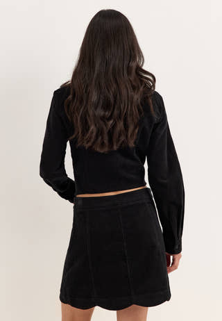 Corduroy Mini Skirt Black
