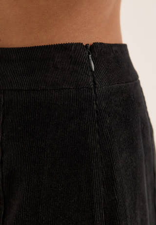 Corduroy Mini Skirt Black