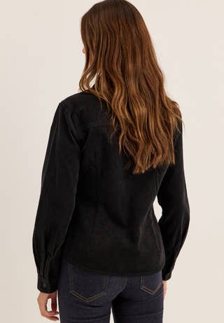 Corduroy Shaped Shirt Black