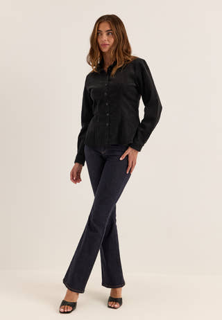 Corduroy Shaped Shirt Black
