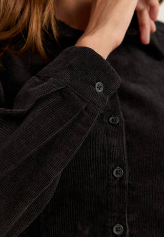 Corduroy Shaped Shirt Black