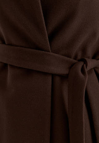 Belted Long Coat Brown