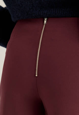 High Wide Trousers Red